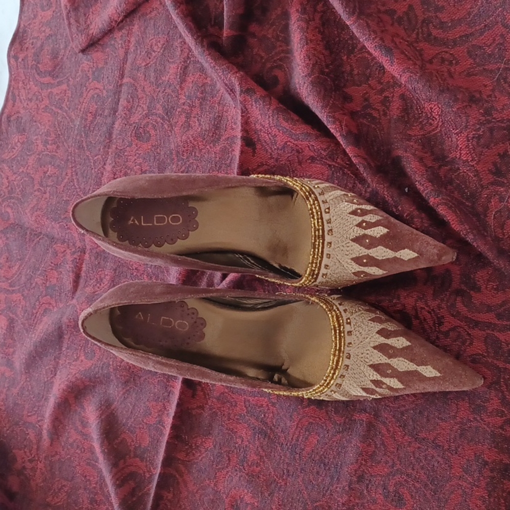 Aldo Leather Suede Stilletos, Size 6.5